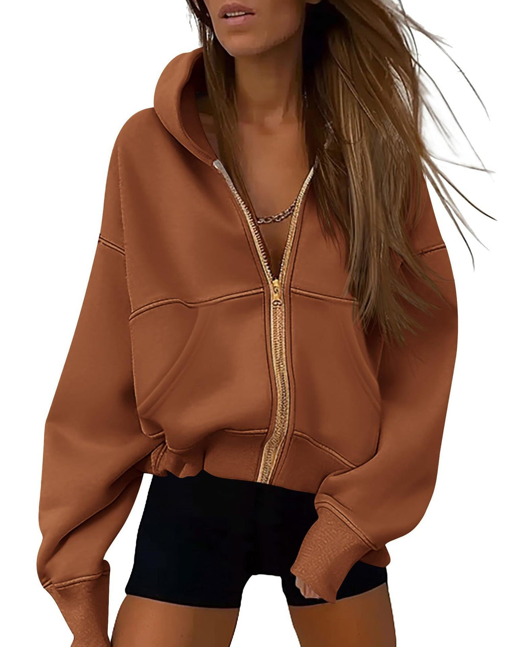 Golden Cozy Zip Hoodie